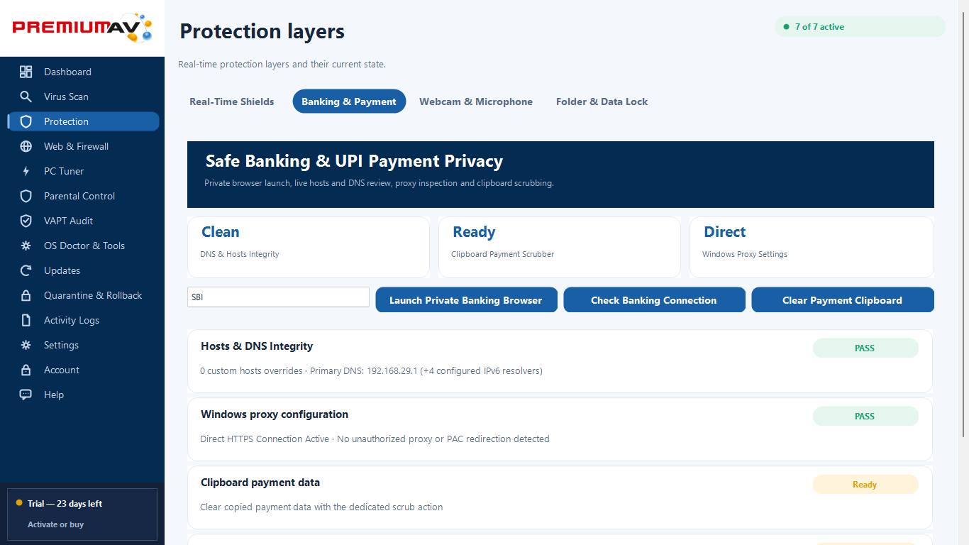 PremiumAV Banking & Payment